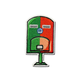 台湾名物・郵便ポスト Hi ニーハオ ワッペン ステッカー｜Hi你好 台灣郵筒 刺繡貼紙