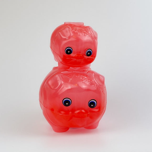 台湾の縁起物 子豚の貯金箱（中）｜カラー：ピンク・ブルー・ゴールド（半透明）｜古早味台灣豬公撲滿 半透明 紅・藍・金黃色