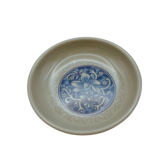 台湾レトロ メラミン製 豆皿（醤油皿）花柄｜台灣路邊攤用 美耐皿醬油碟 藍花紋