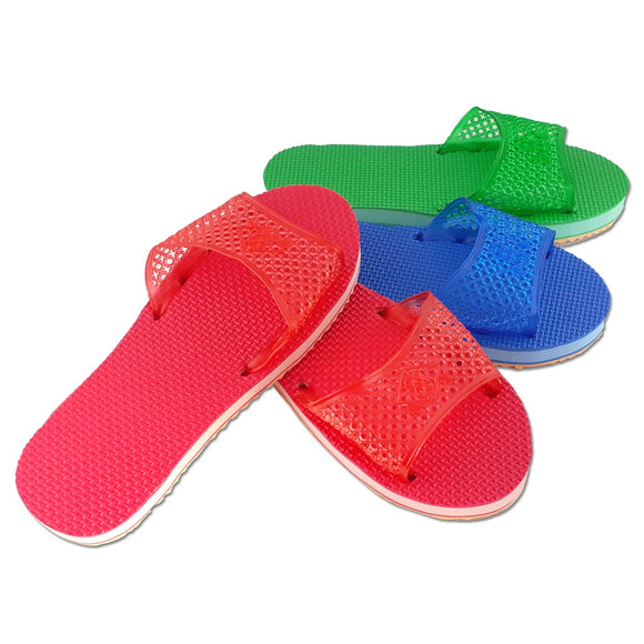 台湾 馴染みの室内サンダル 浴室用スリッパ（青）サイズ：10.5・11・11.5・12号｜台灣 室內拖鞋 藍色