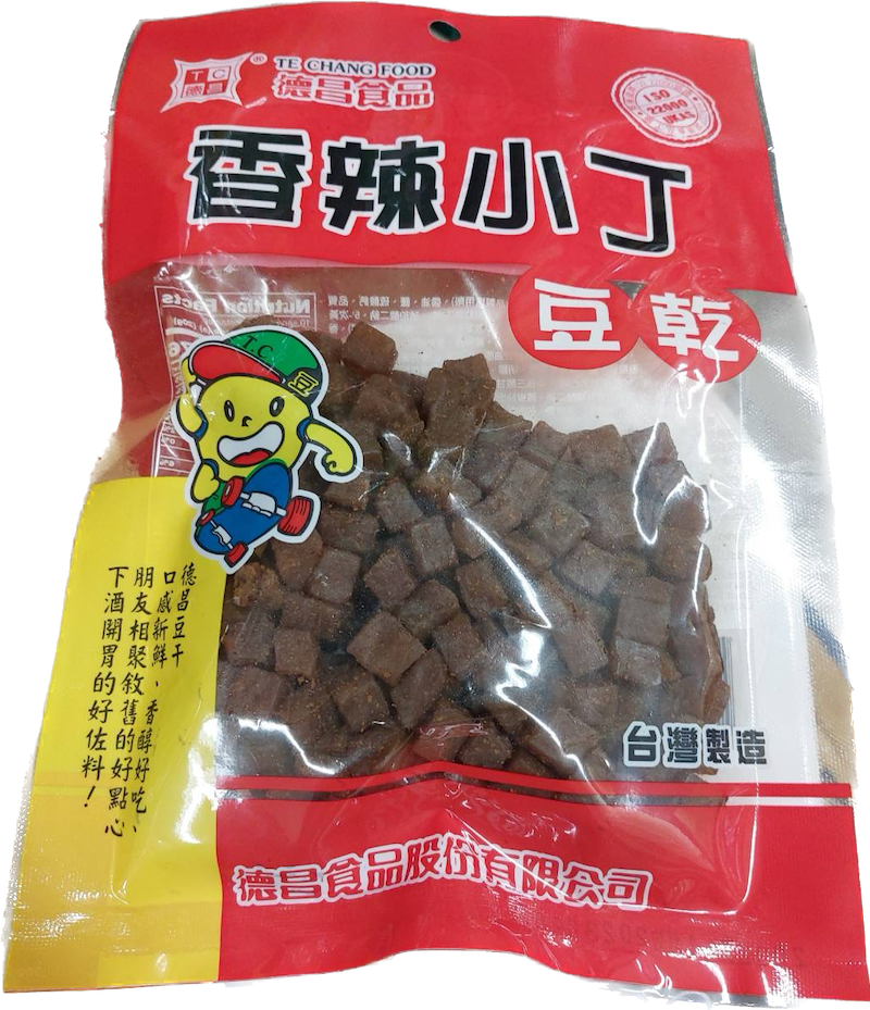 徳昌 マーラー風味 豆腐干（ブロックタイプ）｜德昌 香辣小丁豆乾 （豆干） 200g