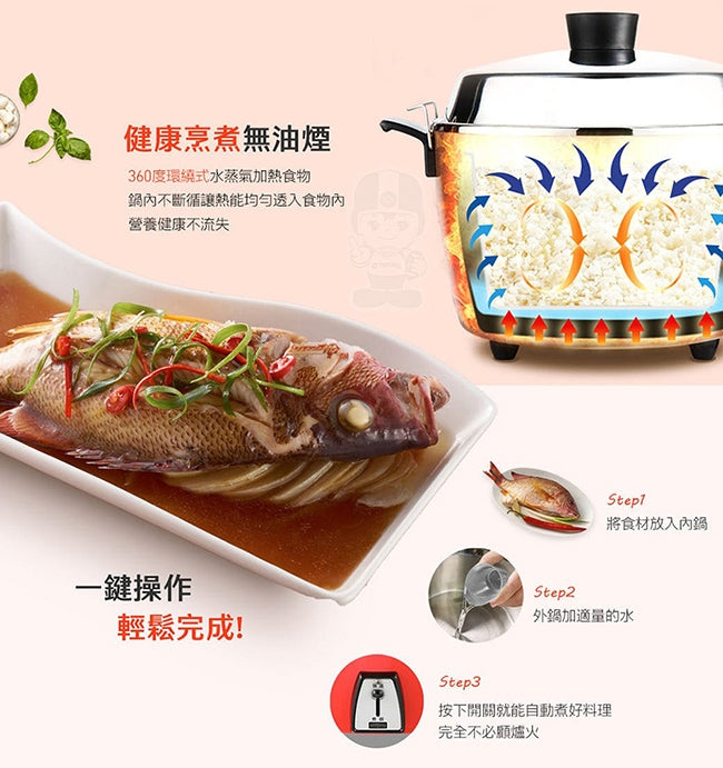 大同電鍋 大同坊やロゴ版 レッド 赤 15人前｜TAC-15L-DRU｜大同寶寶