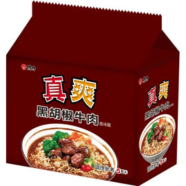 〈5食入〉維力 真爽 ブラックペッパー 牛肉風味ラーメン｜真爽 黑胡椒牛肉 風味麵｜5個パック｜80gx5