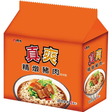 〈5食入〉維力 真爽 角煮風味ラーメン｜真爽 精燉豬肉 風味麵｜5個パック｜80gx5