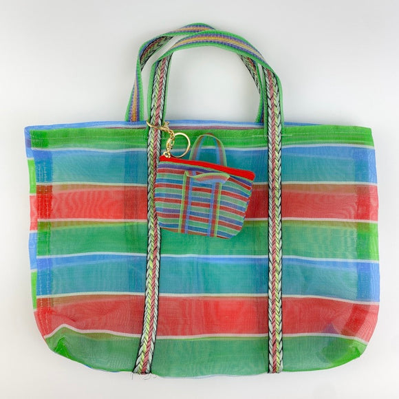 台湾 漁師網 ナイロンバッグ 小銭入り キーホルダー｜迷你茄芷袋 零錢包 鑰匙圈