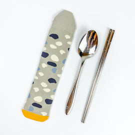 Cosi 台湾 テラゾー柄 台湾製 台湾製 携帯用食器収納袋｜臺灣質地系列 磨石子 環保餐具套