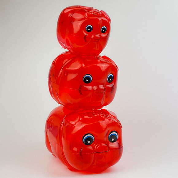 台湾の縁起物 子豚の貯金箱（大）｜カラー：レッド・ブルー・ゴールド（透明）｜古早味台灣豬公撲滿 透明 紅・藍・金黃色