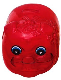 台湾の縁起物 子豚の貯金箱（中）｜カラー：レッド・ブルー