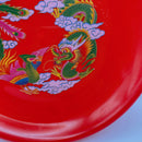 台湾レトロ お参り用竜鳳プレート 花柄｜台灣 拜拜用 龍鳳盤