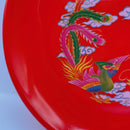 台湾レトロ お参り用竜鳳プレート 花柄｜台灣 拜拜用 龍鳳盤