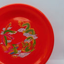 台湾レトロ お参り用竜鳳プレート 花柄｜台灣 拜拜用 龍鳳盤