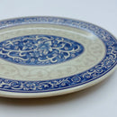 台湾レトロ メラミン製 冷菜用楕円皿 花柄｜台灣路邊攤用 美耐皿腰只盤 藍花紋