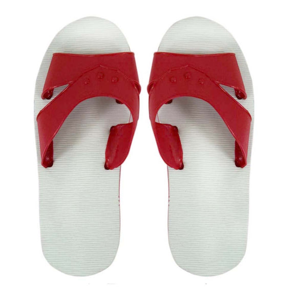 台湾 馴染みの青白サンダル（赤）サイズ：9.5・10・10.5号｜台灣 藍白拖（紅）