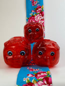 台湾の縁起物 子豚の貯金箱（中）｜カラー：レッド・ブルー・ゴールド（透明）｜古早味台灣豬公撲滿 透明 紅・藍・金黃色