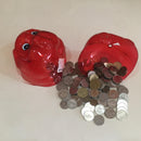 台湾の縁起物 子豚の貯金箱（大）｜カラー：レッド・ブルー・ゴールド（透明）｜古早味台灣豬公撲滿 透明 紅・藍・金黃色