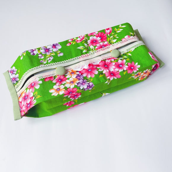 Hakka Rainy 客家花布 ボックスティッシュケース｜花布面紙盒套｜台湾花布