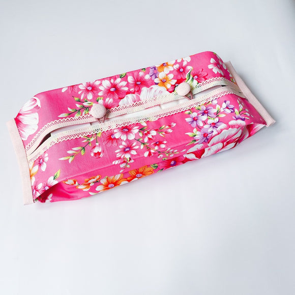 Hakka Rainy 客家花布 ボックスティッシュケース｜花布面紙盒套｜台湾花布