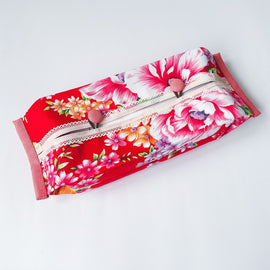 Hakka Rainy 客家花布 ボックスティッシュケース｜花布面紙盒套｜台湾花布