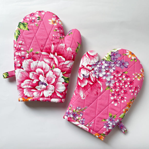 Hakka Rainy 客家花布 キッチンミトン（オーブンミット）｜花布耐熱手套｜台湾花布