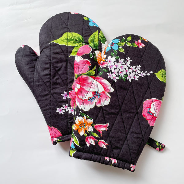 Hakka Rainy 客家花布 キッチンミトン（オーブンミット）｜花布耐熱手套｜台湾花布