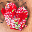 Hakka Rainy 客家花布 キッチンミトン（オーブンミット）｜花布耐熱手套｜台湾花布