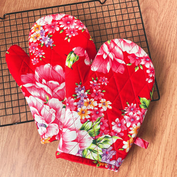 Hakka Rainy 客家花布 キッチンミトン（オーブンミット）｜花布耐熱手套｜台湾花布