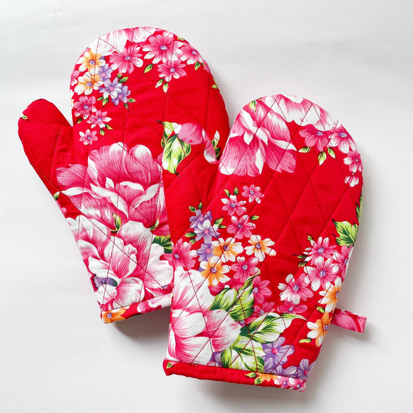 Hakka Rainy 客家花布 キッチンミトン（オーブンミット）｜花布耐熱手套｜台湾花布