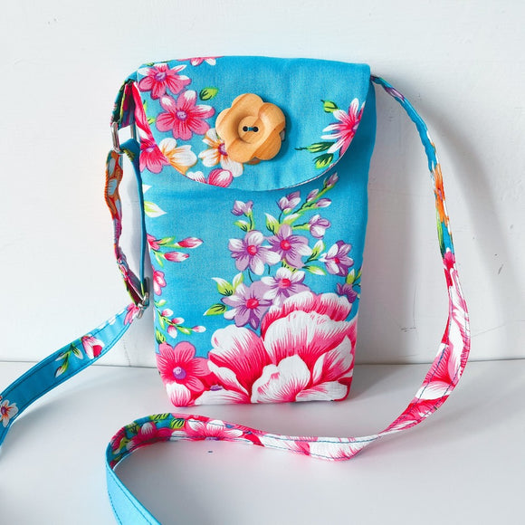 Hakka Rainy 客家花布 スマホショルダーバッグ（サコッシュ）｜手機肩背包｜台湾花布