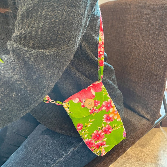 Hakka Rainy 客家花布 スマホショルダーバッグ（サコッシュ）｜手機肩背包｜台湾花布