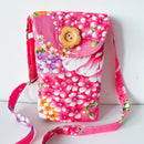 Hakka Rainy 客家花布 スマホショルダーバッグ（サコッシュ）｜手機肩背包｜台湾花布