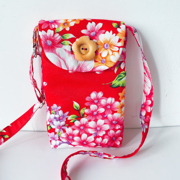 Hakka Rainy 客家花布 スマホショルダーバッグ（サコッシュ）｜手機肩背包｜台湾花布