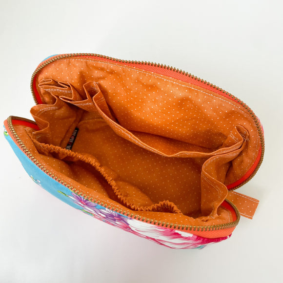 Hakka Rainy 客家花布 シェルポーチ｜貝殼化妝包｜台湾花布