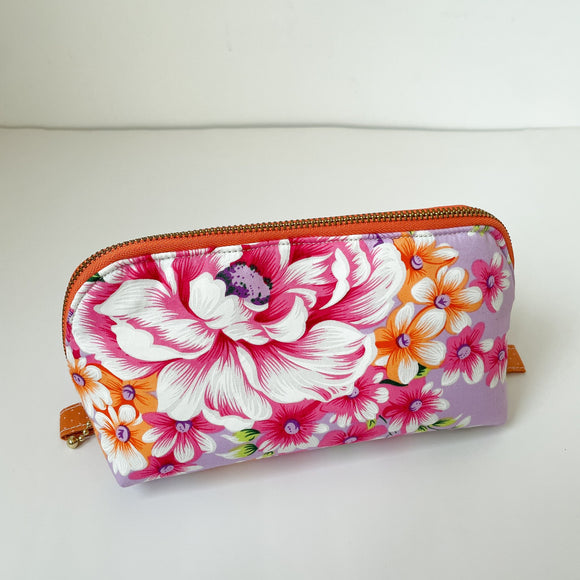 Hakka Rainy 客家花布 シェルポーチ｜貝殼化妝包｜台湾花布