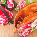 Hakka Rainy 客家花布 シェルポーチ｜貝殼化妝包｜台湾花布