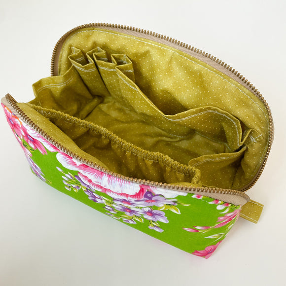 Hakka Rainy 客家花布 シェルポーチ｜貝殼化妝包｜台湾花布