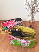 Hakka Rainy 客家花布 シェルポーチ｜貝殼化妝包｜台湾花布