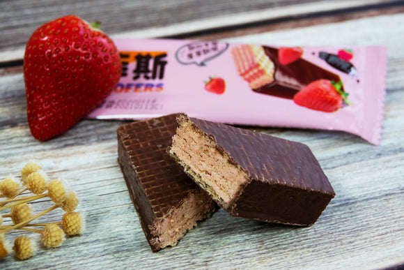 77 巧菲斯 CHOFERS チャオフェイス ストロベリー味 ミニサイズ 個包装｜77 巧菲斯夾心酥 草莓口味 296g