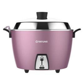 オールステンレス製 大同電鍋 ラベンダー色 10人前 Lサイズ｜TAC-10L-MCU 蓮藕紫