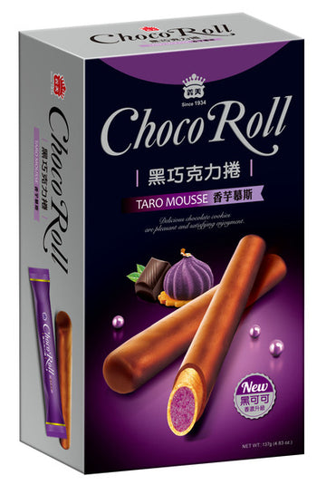 義美 IMEI タロイモムース ダークチョコロール｜義美 黑巧克力捲 香芋慕斯 137g 個包装（1パック／2パック）