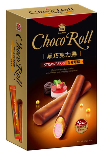 義美 IMEI ストロベリームース ダークチョコロール｜義美 黑巧克力捲 香甜草莓 137g 個包装（1パック／2パック）
