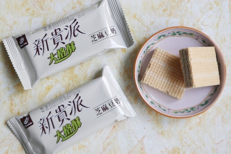 77 新貴派 大格酥 ウエハース 胡麻豆乳味｜新貴派 大格酥 芝麻豆奶 324g 個包装