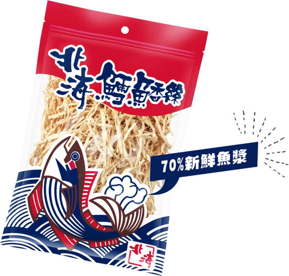 北海 おつまみタラシート オリジナル味（太）｜北海鱈魚香絲 原味（寬條）182g