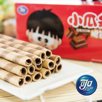 可口 お坊ちゃん ウエハースロール チョコ味｜小瓜呆脆笛酥 巧克力口味｜210g（3パック入）