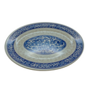 台湾レトロ メラミン製 冷菜用楕円皿 花柄｜台灣路邊攤用 美耐皿腰只盤 藍花紋