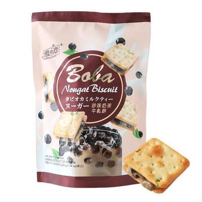 雪の恋 タピオカミルクティー風味 ヌガークラッカー ｜雪之戀 珍珠奶茶牛軋餅 120g