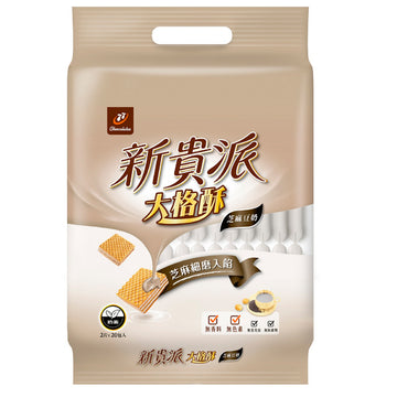77 新貴派 大格酥 ウエハース 胡麻豆乳味｜新貴派 大格酥 芝麻豆奶 324g 個包装
