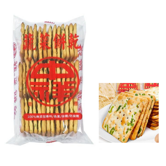 中祥 台湾伝統葱クラッカー｜中祥蔬菜蘇打餅 135g