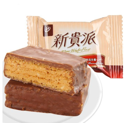 77 ウエハースチョコパイ チョコ・ピーナッツ味｜77 新貴派 巧克力花生口味 288g｜18枚入（個包装）