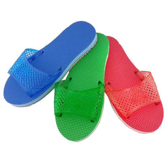 台湾 馴染みの室内サンダル 浴室用スリッパ（青）サイズ：10.5・11・11.5・12号｜台灣 室內拖鞋 藍色