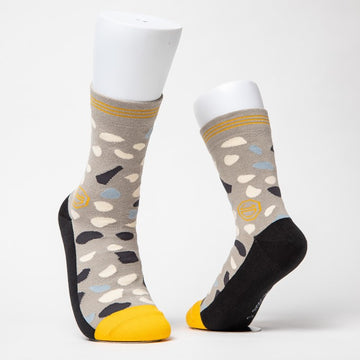 Cosi 台湾 テラゾー柄 ソックス（男女兼用）台湾製 靴下｜臺灣質地系列 磨石子 無痕中長襪 MIT臺灣製襪子｜サイズ：S・M・L